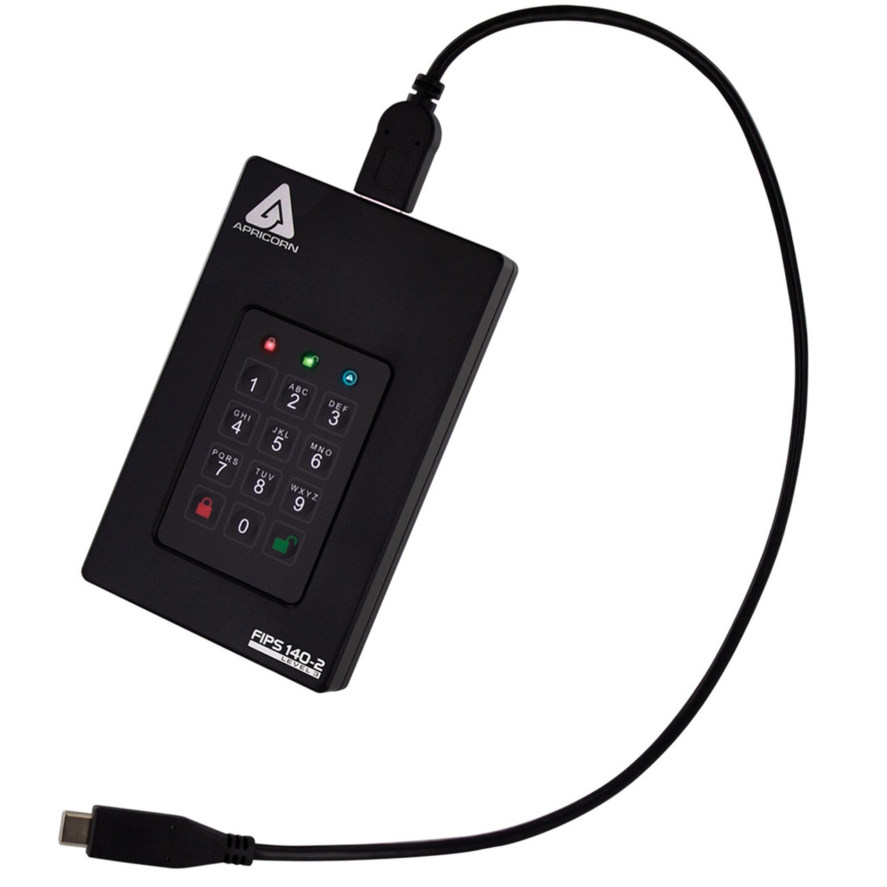Apricorn Aegis Fortress L3 2 TB USB 3.1 Schwarz