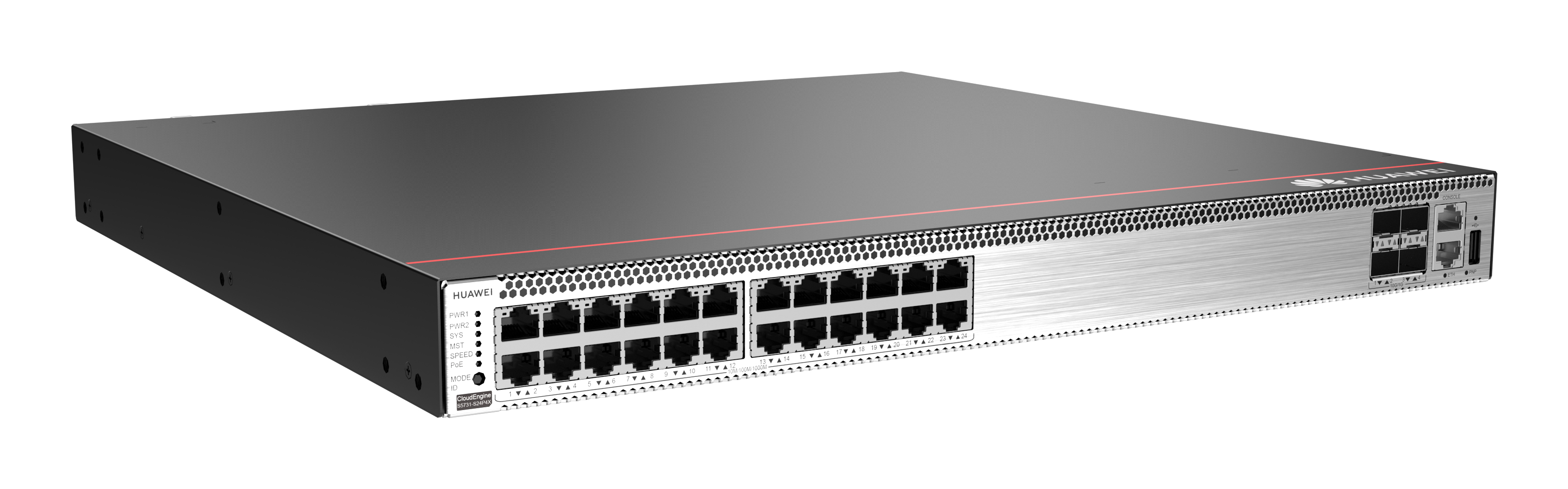 Huawei S5731-S24P4X Managed L3 Switch 24x Gigabit Ethernet PoE+ 4x 10GE SFP+ Black, Silver