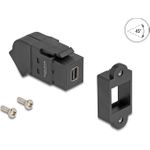 Delock Keystone Modul Mini DisplayPort Einbaubuchse zu Buchse 45° gewinkelt 8K (67154)