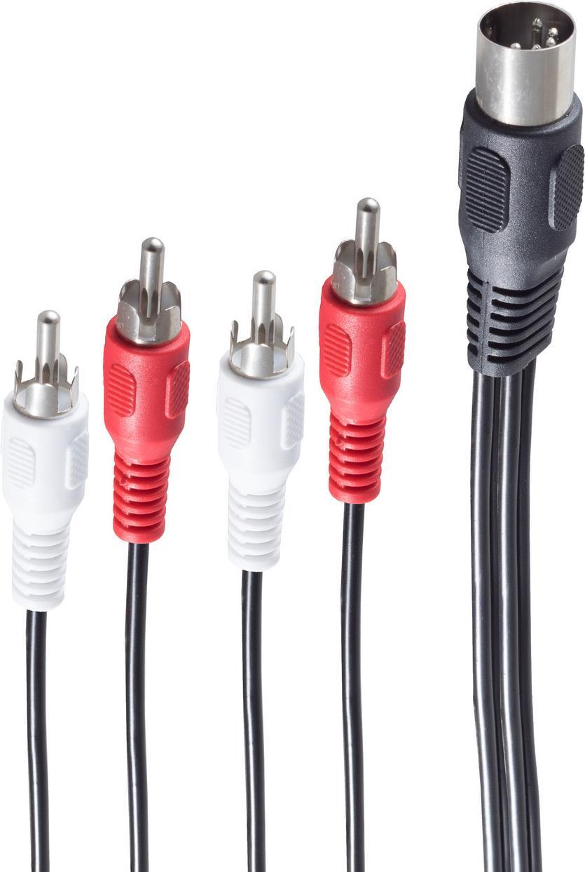 shiverpeaks BS10402 Audio-Kabel 1,5 m DIN (5-pin) 4 x RCA Schwarz (BS10402)