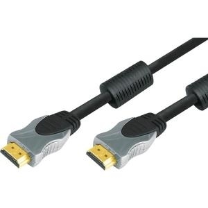Professional High Speed HDMI Kabel mit Ethernet, High Quality, vergoldet, HDMI St. A / St. A, 1,0 m Hochwertiges Anschlusskabel zur Übertragung von digitalen Monitor- und TV-Signalen (49950101H)