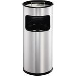 DURABLE Papierkorb Metall 17L rund mit Ascher 1 ST 333023