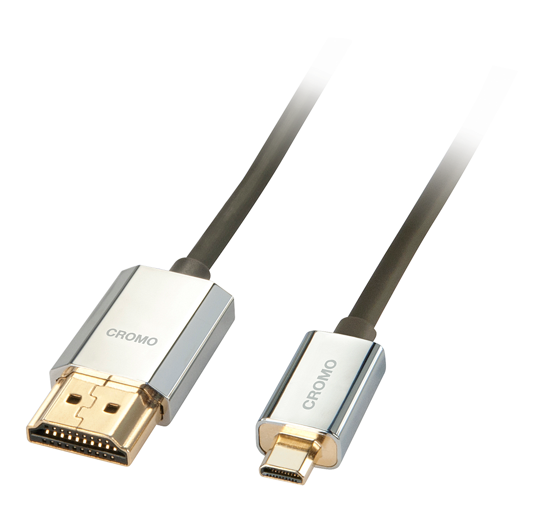 Lindy CROMO Slim High Speed HDMI to micro HDMI Cable with Ethernet (41679)