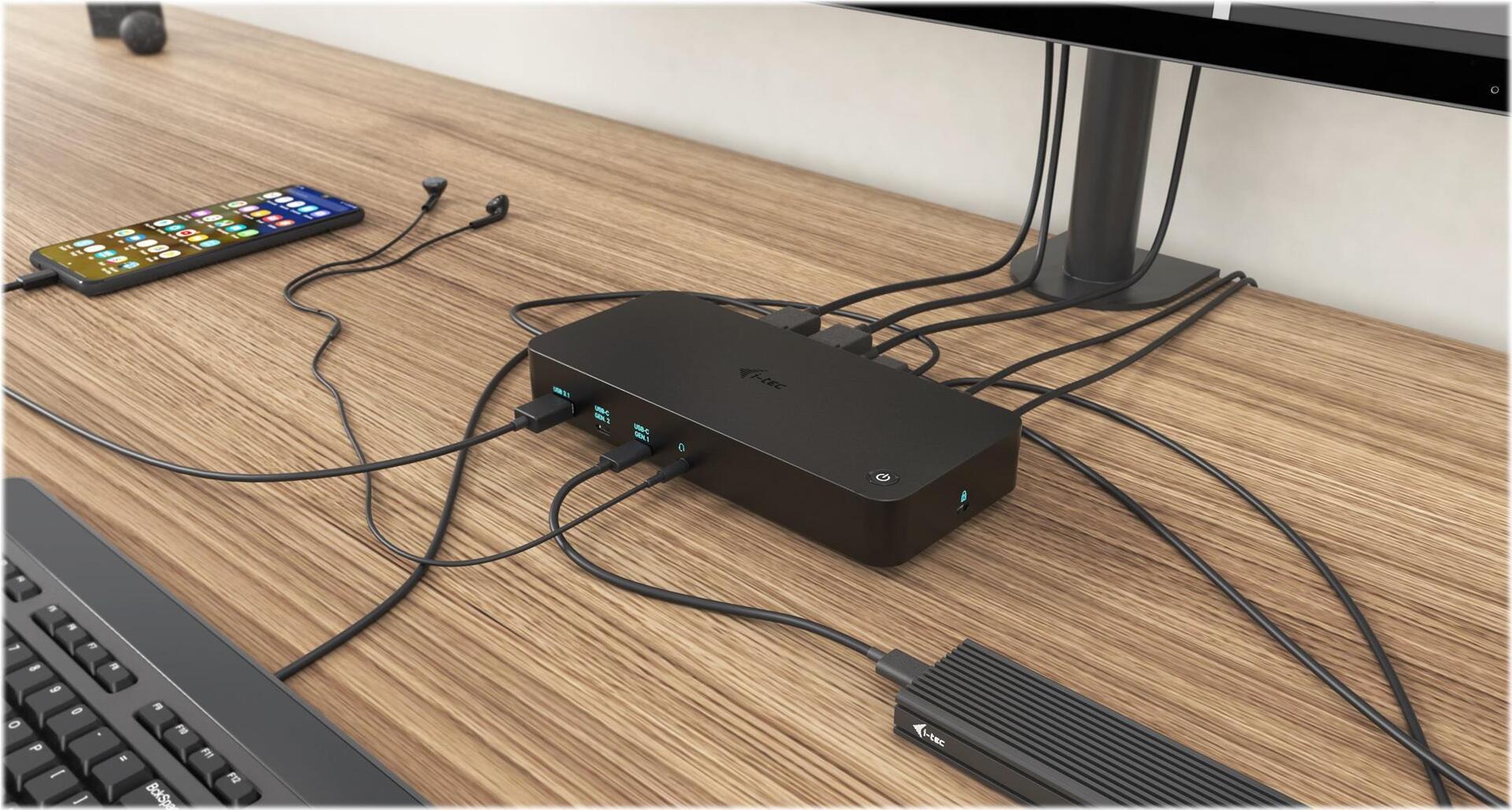i-tec CATRIPLEDOCKPDPRO Dockingstation USB-C / Thunderbolt 3 3x 4K Power Delivery 70W Schwarz