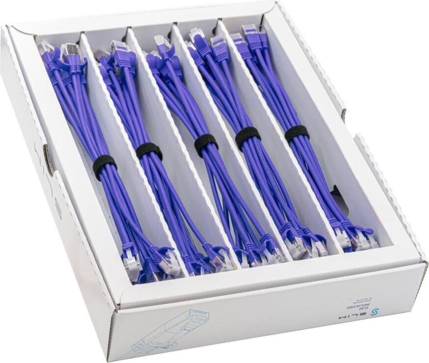 SLIM KAT6A 10 Gigabit Lightpatchkabel, 0,25m, U/FTP, Ø 3,8mm, violett, 50-Pack KAT6A LIGHT geschirmt (SLIM-LS-K6A 0.25 VT 50)