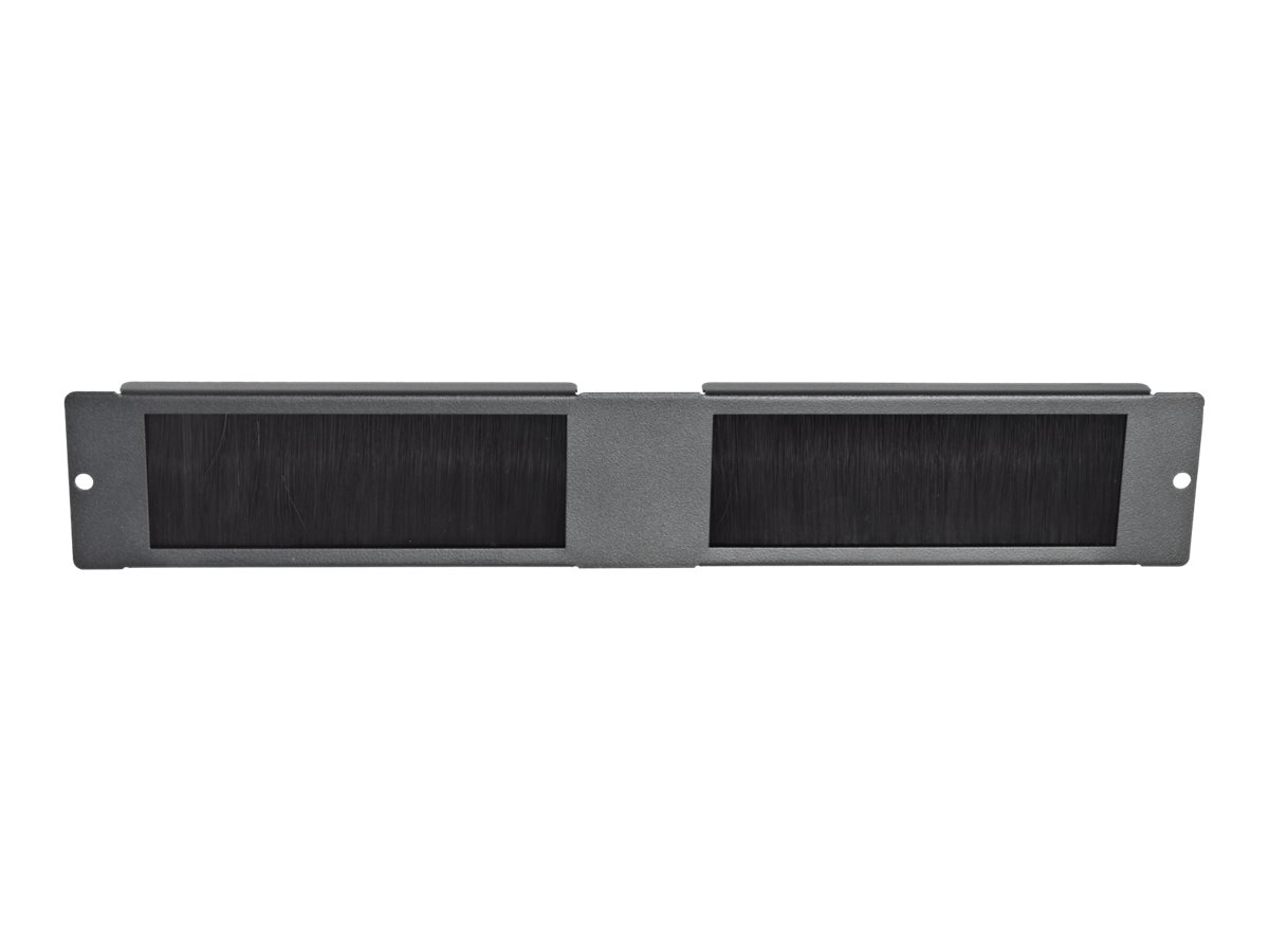 V7 RMWCBRUSHACCS Rack-Platte mit Bürsten-Durchführung 2U Schwarz