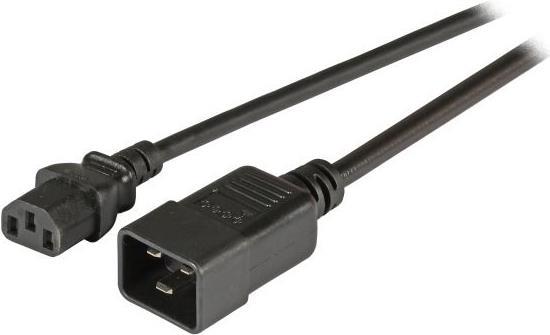 EFB-Elektronik Kaltgeräteverlängerung C20 180° - C13 180°, schwarz, 3.0 m, 3 x 1.00 mm² Hersteller: EFB Elektronik (EK531.3V2)