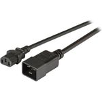 EFB-Elektronik Kaltgeräteverlängerung C20 180° - C13 180°, schwarz, 3.0 m, 3 x 1.00 mm² Hersteller: EFB Elektronik (EK531.3V2)