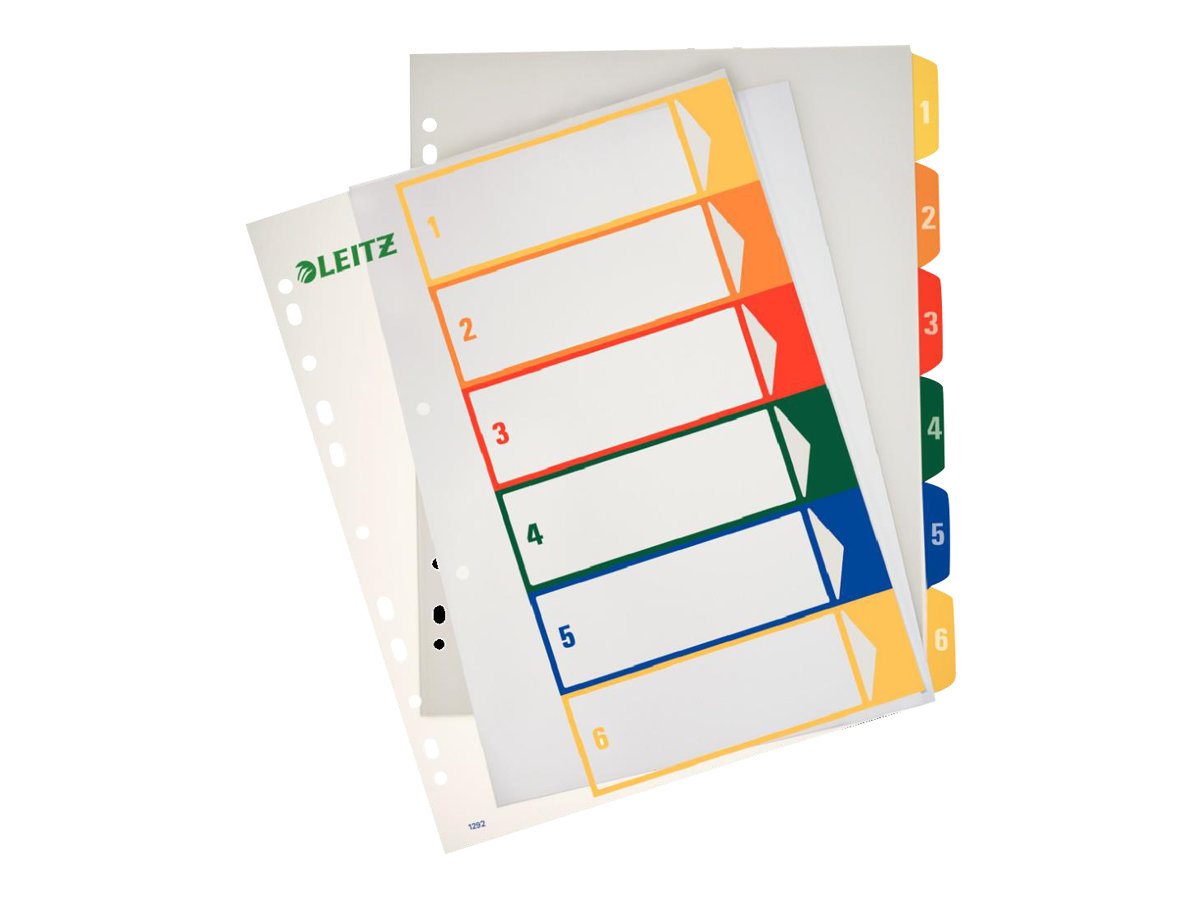 Leitz PC Printable Index 1-6 A4 Überbreite