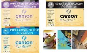 CANSON Künstlerpapier Mi-Teintes, DIN A3, leuchtende Farben eine Seite Bienenwabenstruktur, eine Seite fein gekörnt (3164)