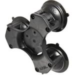 RAM Mounts Triple-Saugfuss mit AMPS-Aufnahme - jeweils Drehverschluss, nicht montiert, Kunststoffplatte, im Polybeutel (RAP-365-224-1BU)