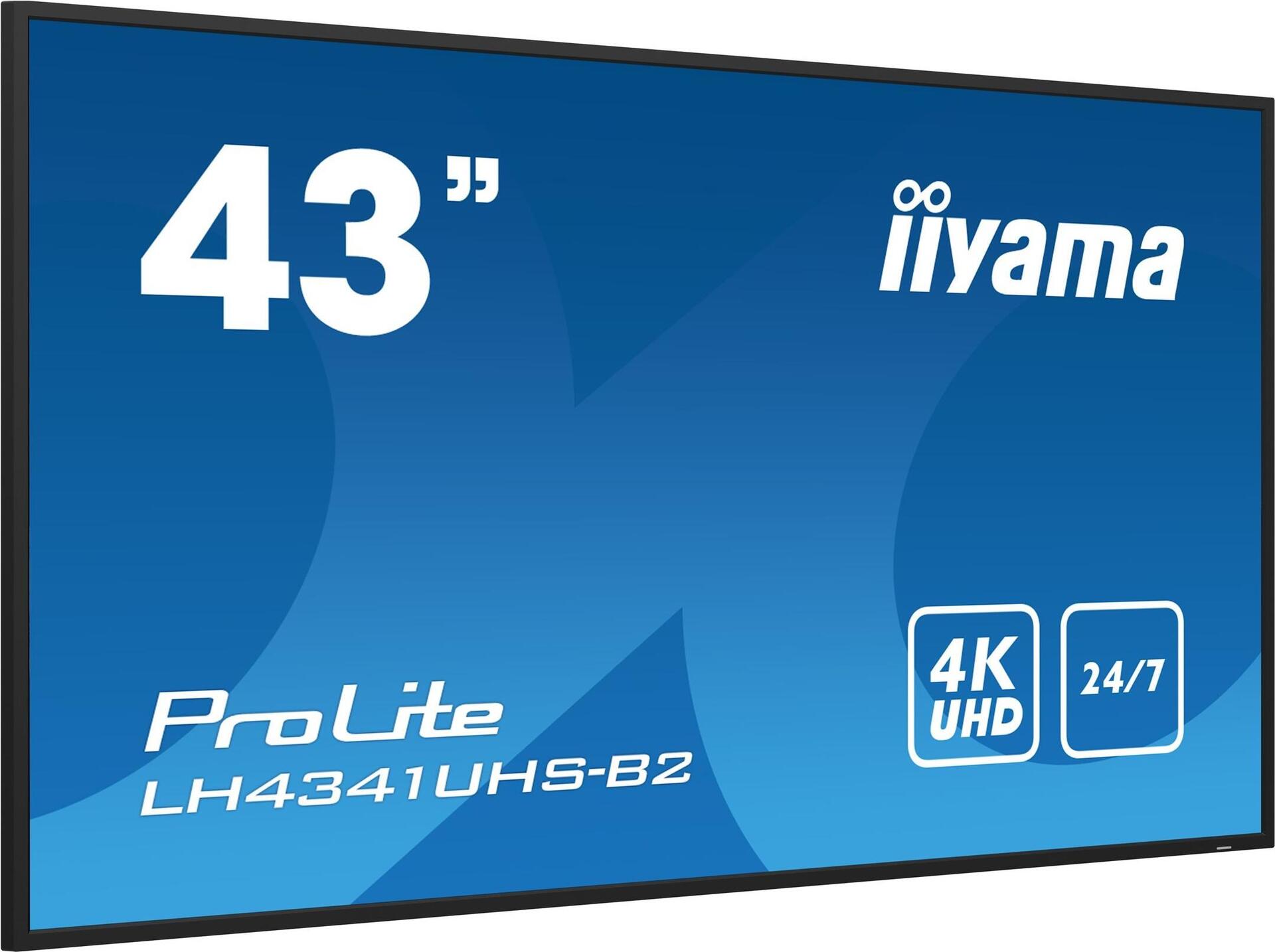 iiyama ProLite LH4341UHS-B2 43" 4K UHD Digital Signage Display Schwarz