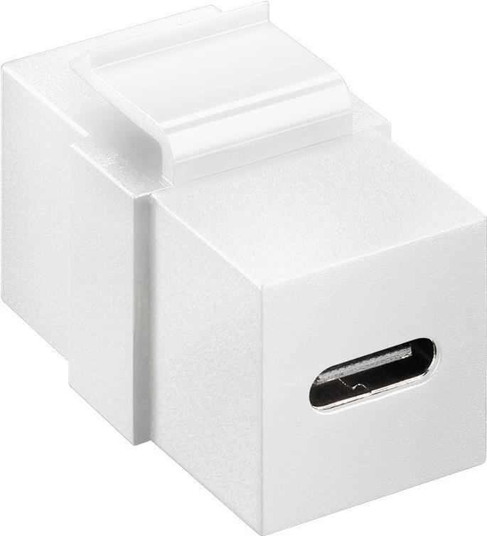 Goobay Keystone-Modul USB-C™-Verbinder, USB 3.2 Gen 2 (10 Gbit/s), weiß (61262)