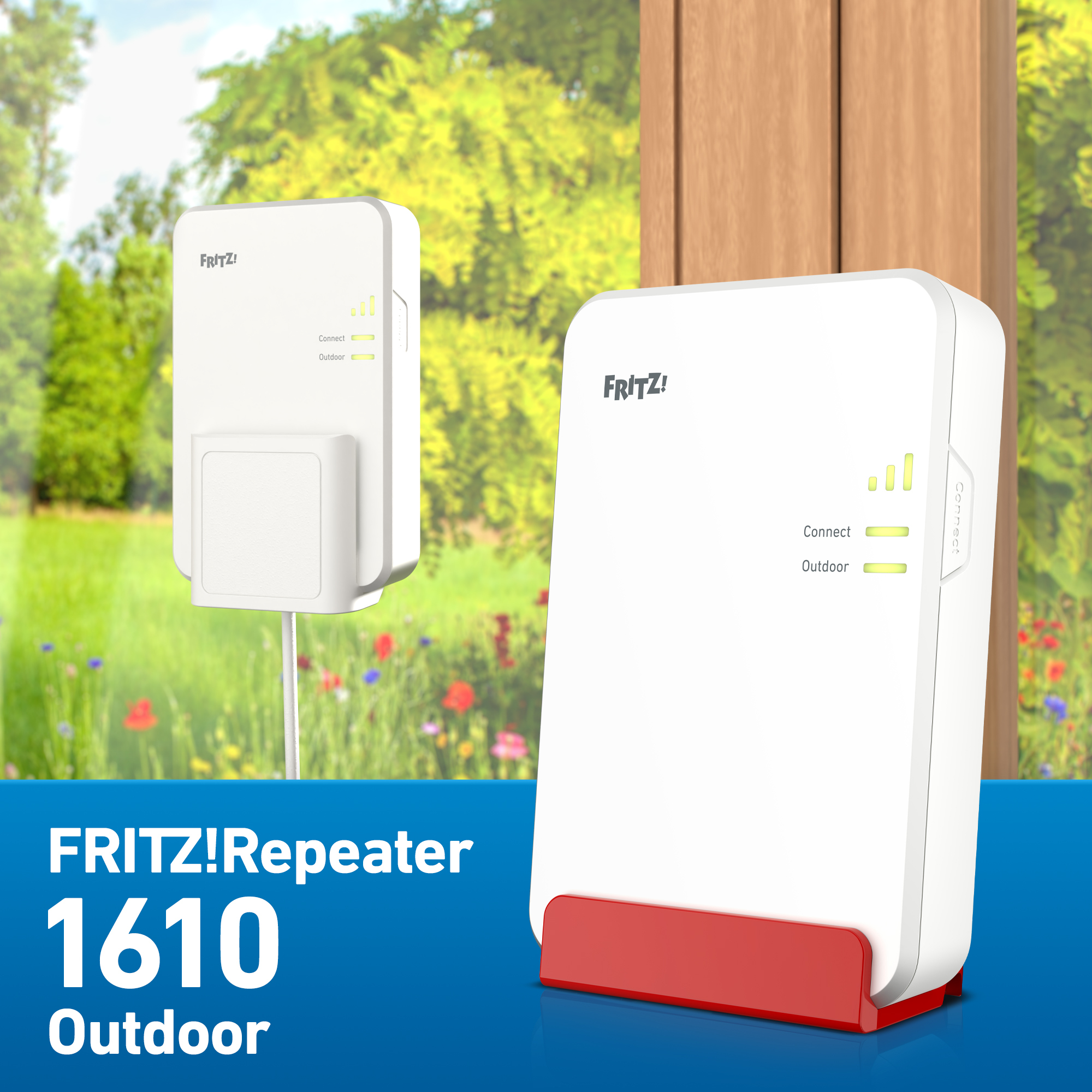 FRITZ!Repeater 1610 Outdoor WLAN-Repeater Wi-Fi 6 3000 Mbit/s PoE+ Weiß