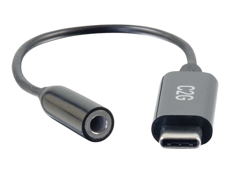 C2G USB-C auf 3,5 mm Audio Adapter 0,09 m Schwarz