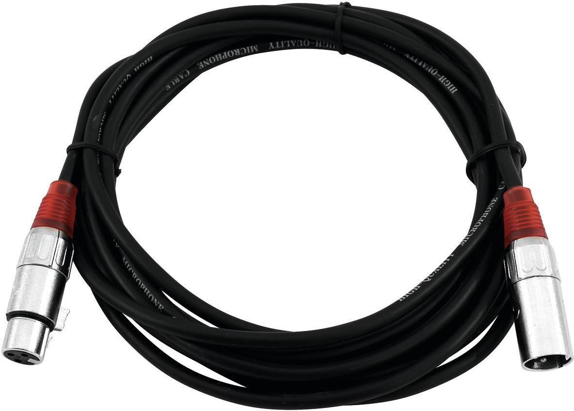 Omnitronic 3022050R XLR Verbindungskabel [1x XLR-Stecker 3 polig - 1x XLR-Buchse 3 polig] 5.00 m Schwarz (3022050R)