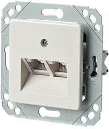 Metz Connect UPk Unterputz-Anschlusseinheit, Universal-Anschlussdose, IAE design, 2xRJ45, Schraubklemme RJ45 Miniklemme (130040111-I)