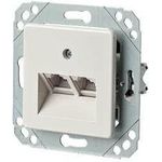 Metz Connect UPk Unterputz-Anschlusseinheit, Universal-Anschlussdose, IAE design, 2xRJ45, Schraubklemme RJ45 Miniklemme (130040111-I)