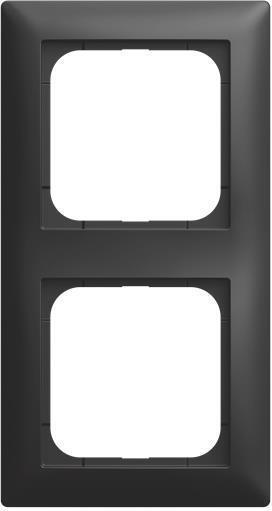 BUSCH JAEGER BJ 1722-915 Abdeckrahmen 2-fach schwarz matt - Busch-balance SI (2CKA001725A1569)