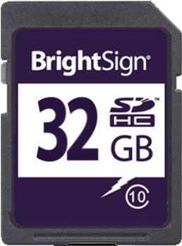 BrightSign 32GB SDHC Class 10 Speicherkarte MLC Klasse 10 (SDHC-32C10-1)