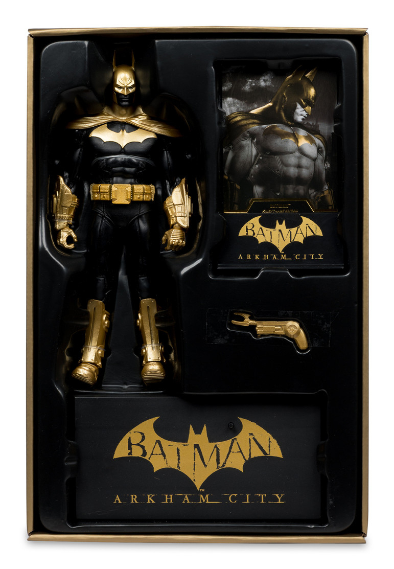 McFarlane DC Multiverse Batman Knightmare Action Figur Arkham City 178 mm Gold/Schwarz