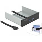 DeLOCK Anschlüsse am vorderen Bedienfeld des Speicherschachts (61005)