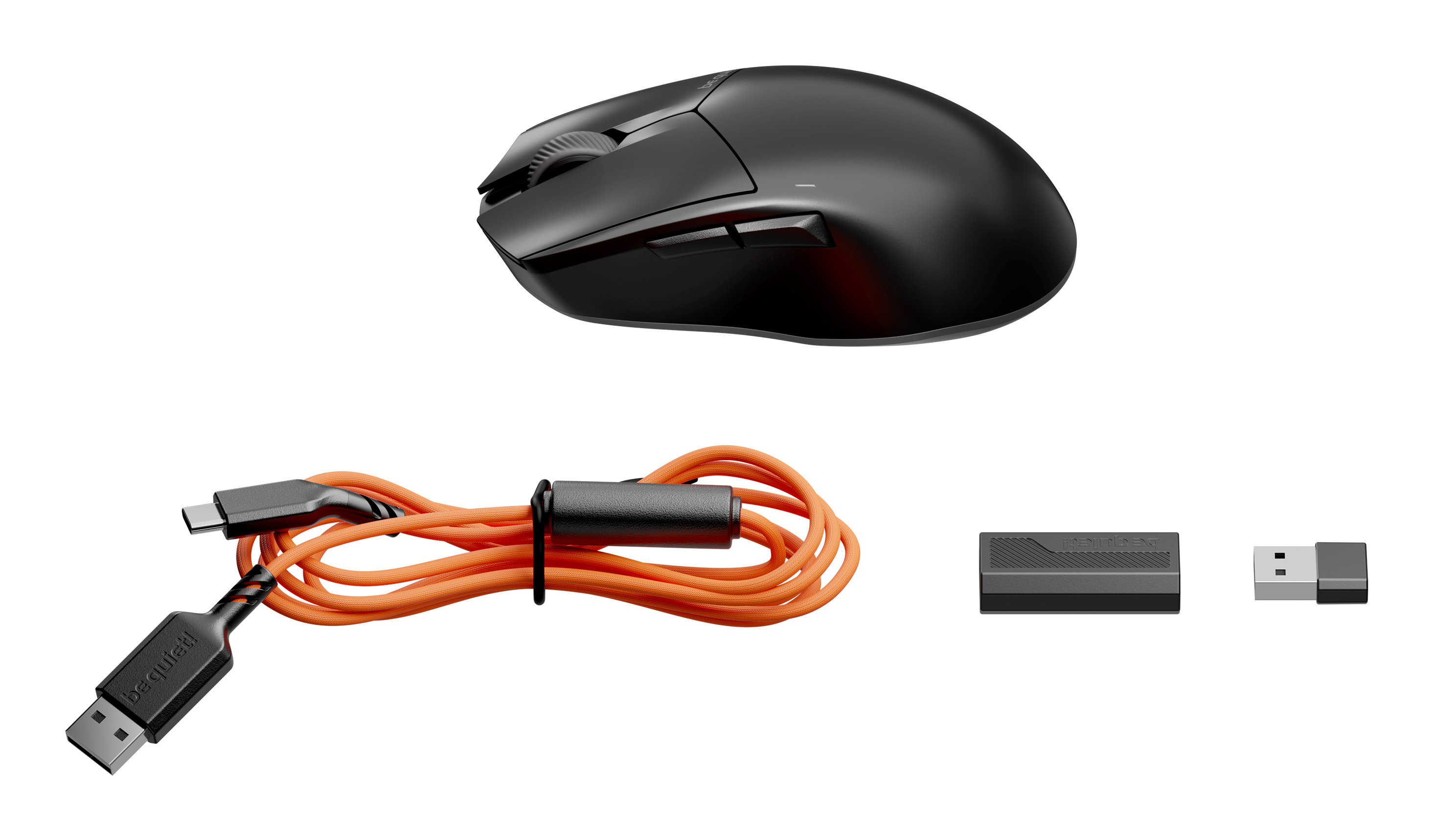 be quiet! Dark Perk Ergo Kabellose Gaming-Maus rechts ergonomisch 32000 DPI Schwarz
