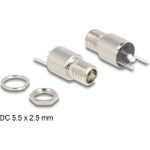 Delock Steckverbinder DC 5,5 x 2,5 mm Buchse zum Einbau Lötversion - rund 20 V / 9 A (90171)