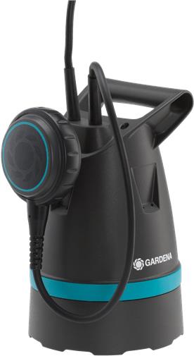Gardena 8600 BASIC. Produktfarbe: Schwarz, Blau. Förderleistung: 8600 l/h, Eintauchtiefe (max): 6 m, Anfangswasserstand (mind.): 4 mm. Leistung: 400 W. Gewicht: 3,7 kg (09001-47)