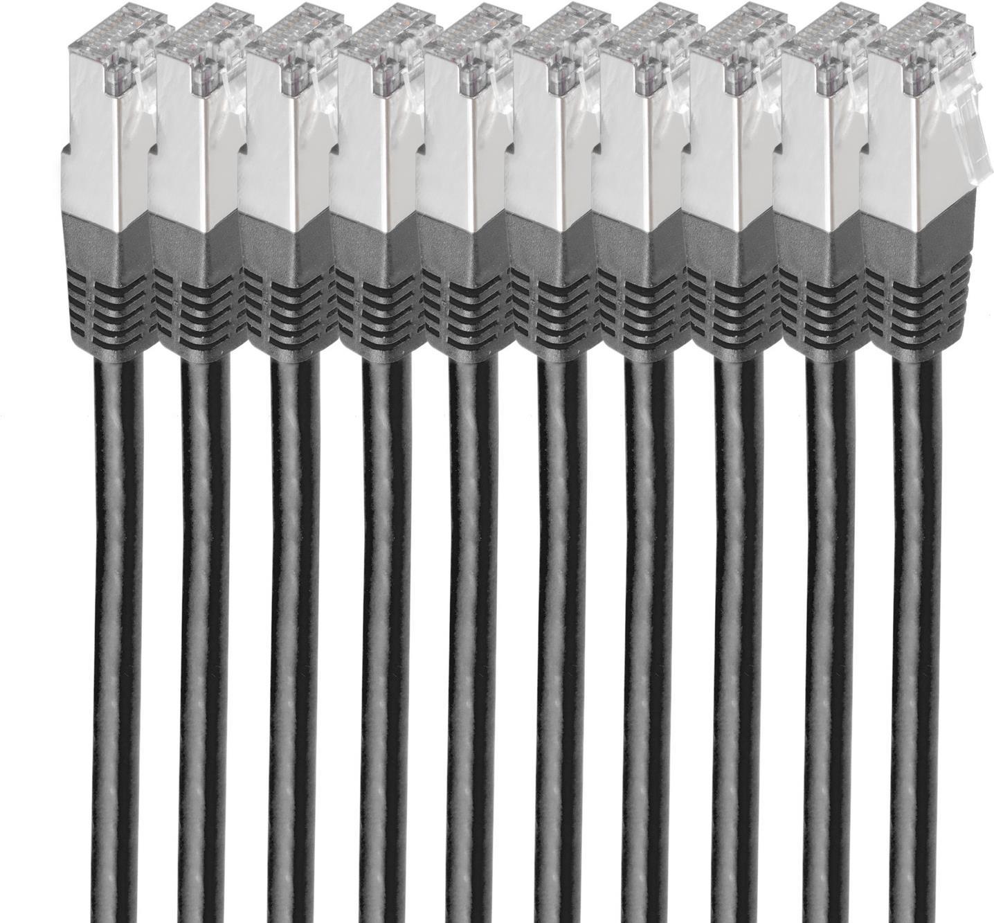 shiverpeaks BS75711-H0.25S-SET10 Netzwerkkabel Schwarz 0,25 m Cat6 S/FTP (S-STP) (BS75711-H0.25S-SET10)