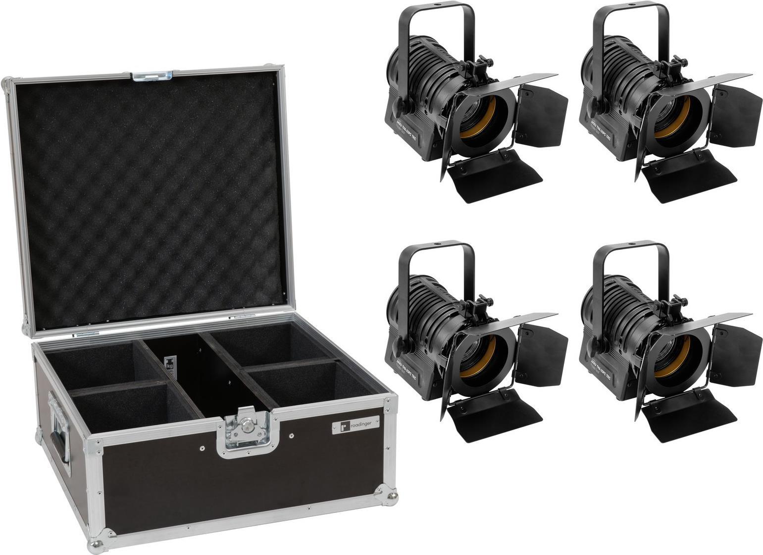 EUROLITE Set 4x AKKU THA-20PC TRC Theater-Spot sw + Case (20000873)