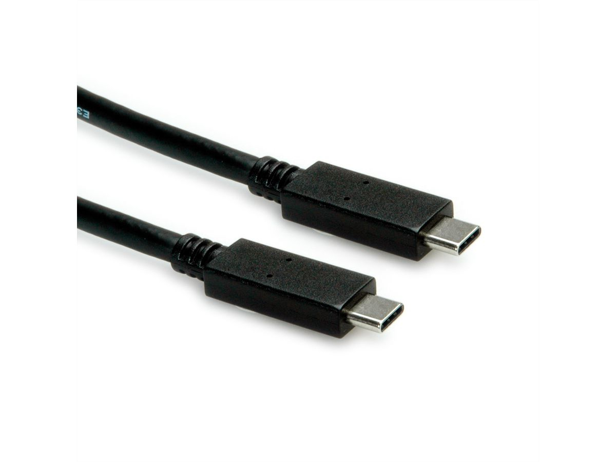 ROLINE USB 3.2 Gen 2 Kabel USB-C zu USB-C 1 m Schwarz