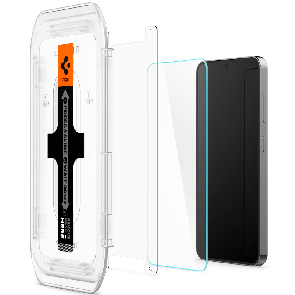 Spigen GLAS.tR EZ Fit Bildschirmschutz für Samsung Galaxy S24 Gehärtetes Glas 2 Stück Transparent