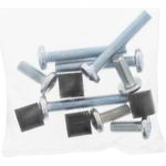 InLine® 8er Schraubenset 4x M8x20mm, 4x M8x50mm und 4 15mm Abstandhalter für Wandhalterung (23100Y)