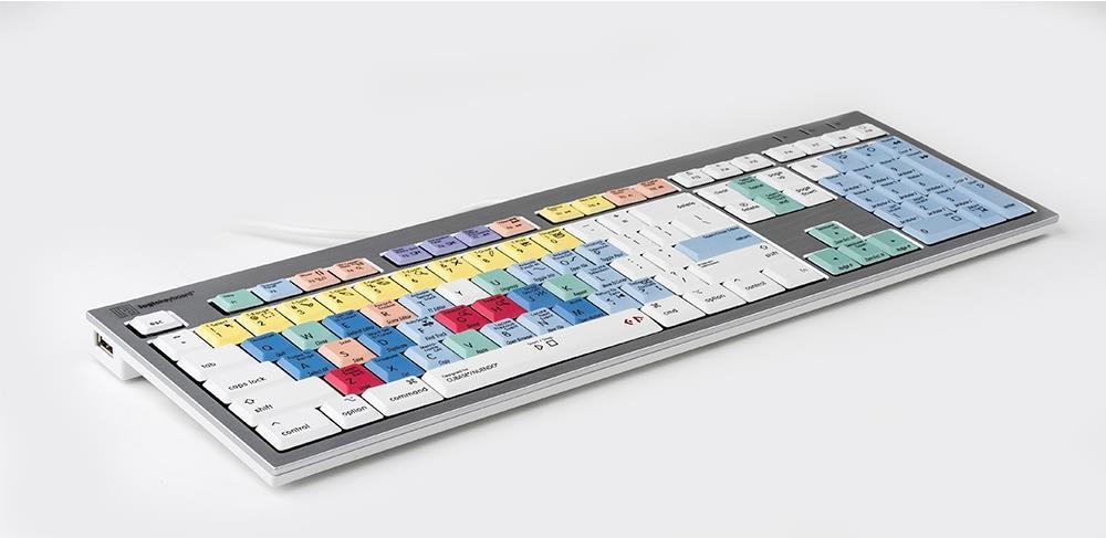 Logickeyboard ALBA Tastatur USB AŽERTY Französisch Silber (LKB-CBASE-CWMU-FR)