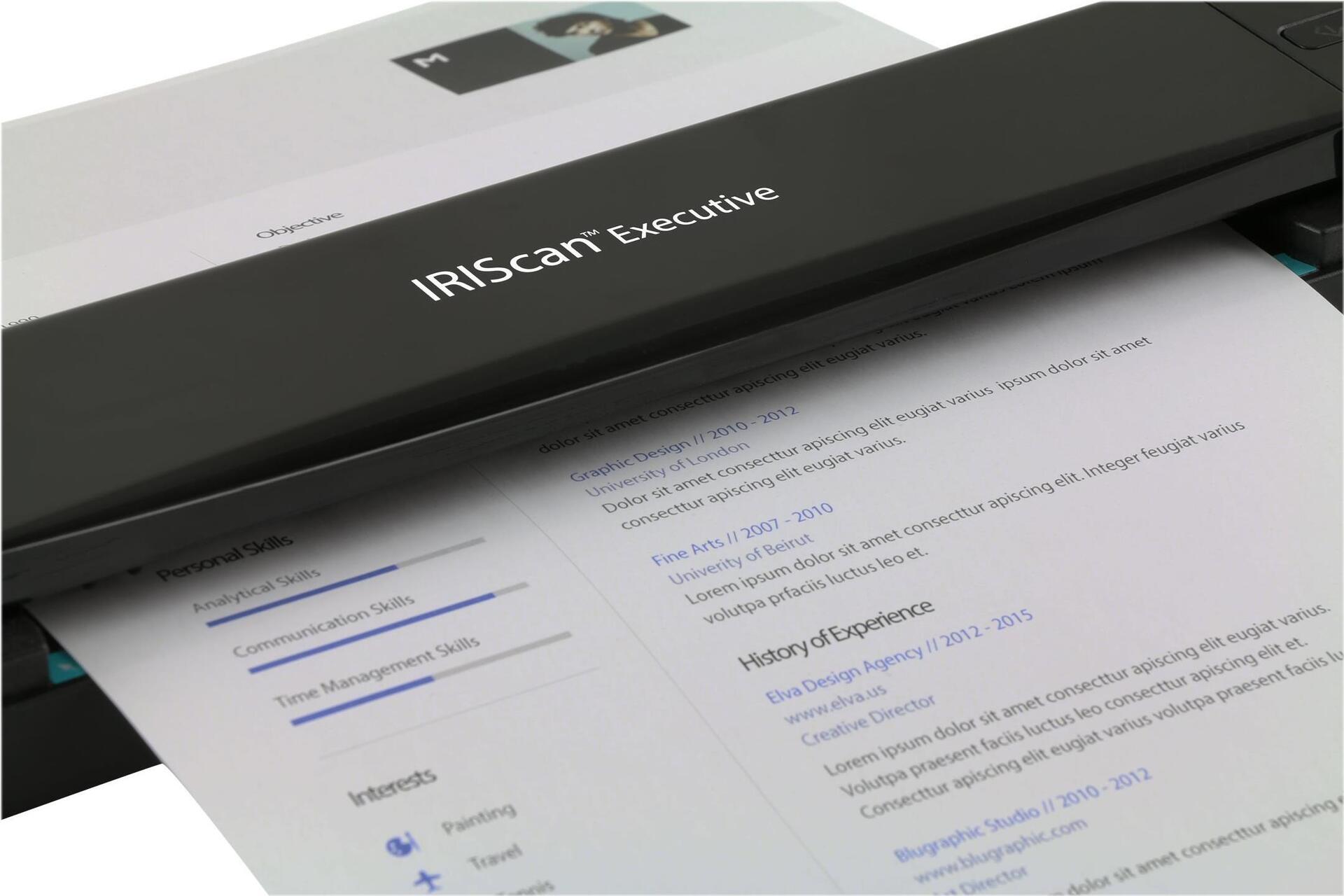 IRIS IRISCan Executive 4 Tragbarer A4 Duplex-Dokumentenscanner 600 dpi USB 2.0 Schwarz