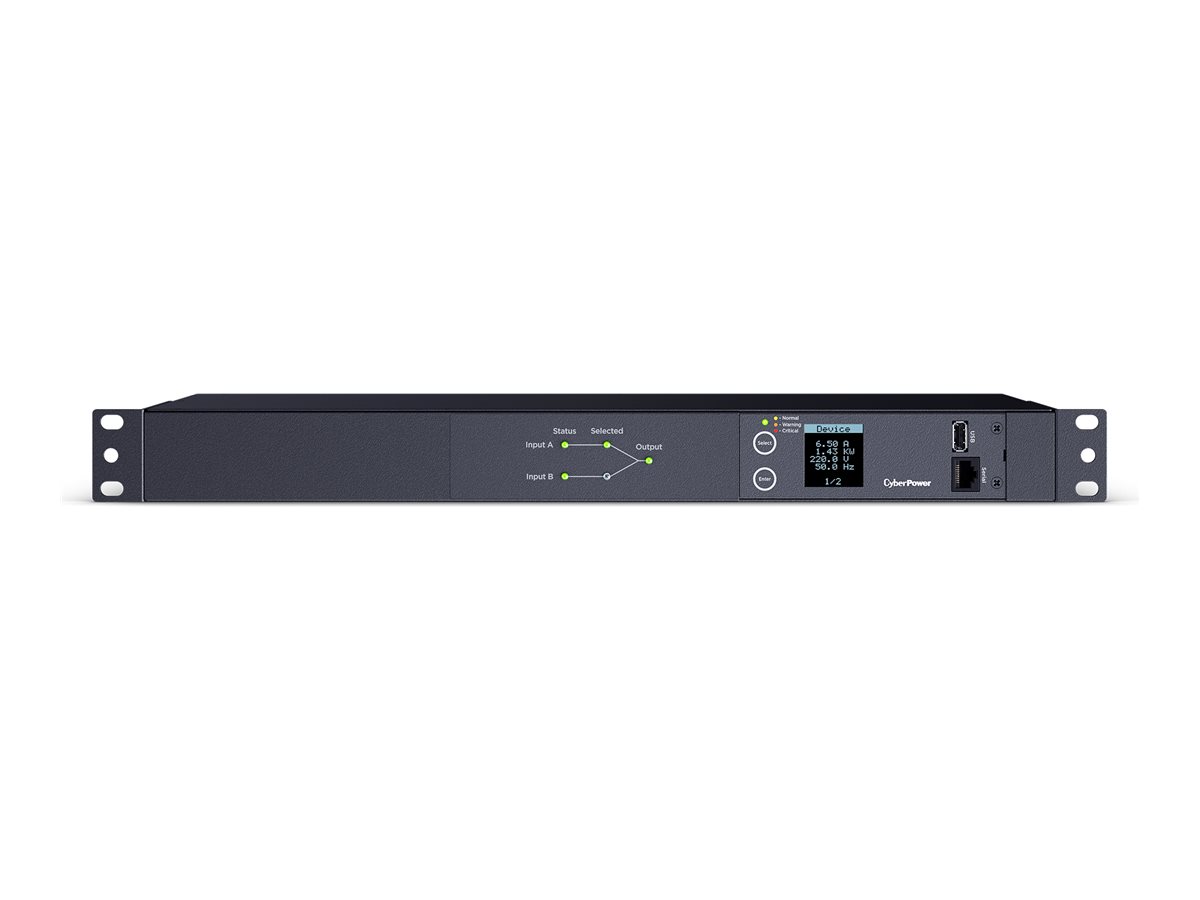 CyberPower Metered ATS Series PDU24004 19" PDU ATS-Switch 2x IEC-C14 12x IEC-C13 230V/10A Schwarz