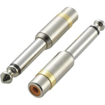 SpeaKa Professional KCA-635 Klinke / Cinch Audio Adapter [1x Klinkenstecker 6.35 mm - 1x Cinch-Buchse] Silber (SP-6672048)