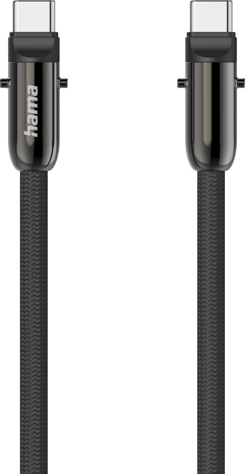 Hama USB-C-Kabel und Handyband, 2in1-Lösung, 1,2 m, Schwarz (00201751)