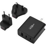 Ansmann USB-Ladegerät Travel Charger TC315 / 3 A / 15,5 W / 3 Port USB Ladegerät 15.5 W USB-A Buchse Smart IC Schwarz Innenbereich (1001-0178)