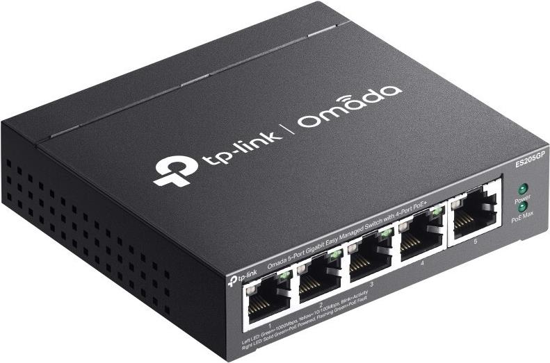 TP-Link Omada ES205G V1 Managed Switch 5 x Gigabit Ethernet Schwarz