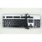 HP 323746-B31 Tastatur USB QWERTY US International Schwarz - Silber (323746-B31)