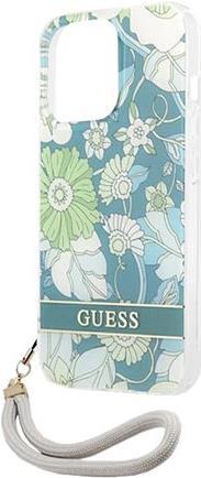 GUESS Hard Cover Flower Strap Green, für iPhone 13 Pro, GUHCP13LHFLSN (GUHCP13LHFLSN)