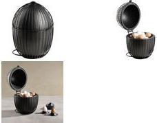 APS Eierkorb OVO, für ca. 35 Eier, schwarz Gestell aus Metall, EPP-Box sorgt für perfekte - 1 Stück (30480)