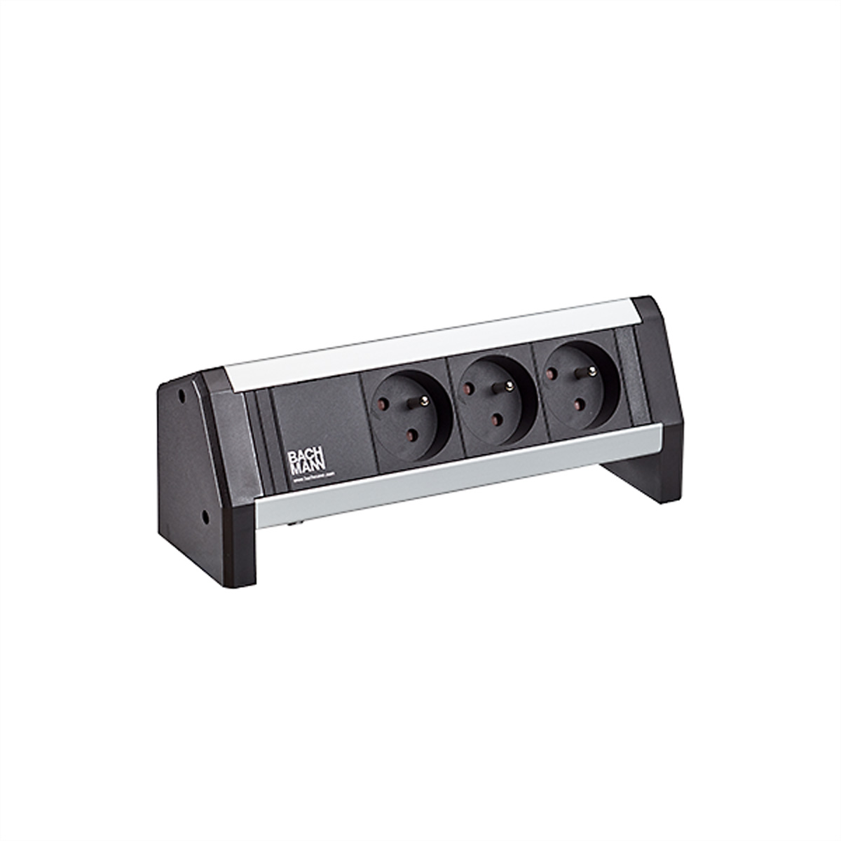 Bachmann DESK 1 Steckdosenleiste 3x Typ E GST18 Schwarz