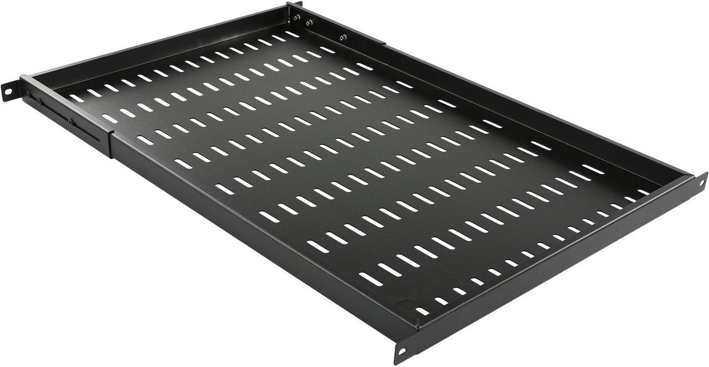 Lanview RAS805BL. Produktfarbe: Schwarz, Höchstgewichtskapazität: 50 kg, Rack-Kapazität: 1U. Breite: 483 mm, Tiefe: 525 mm, Höhe: 44 mm. Paketgewicht: 1,58 kg. Abmessungen (BxTxH): 485 x 670 x 25 mm, Statische Belastung: 50 Kg (RAS805BL)