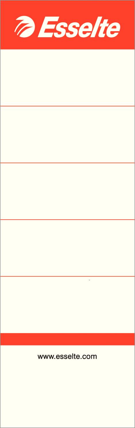 Esselte Ordner-Einsteckrückenschild Standard, 50 x 158 mm weiß, kurz, breit, passend für Standard-Ordner mit 75 mm (810801)