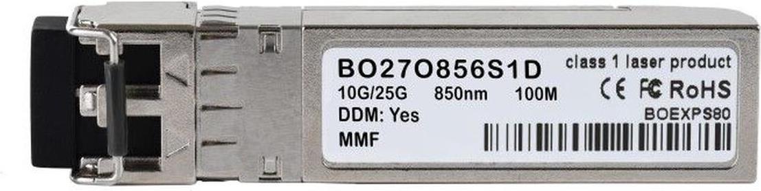 BlueOptics© BO27O856S1D SFP28 Transceiver, LC-Duplex, 10G/25GBASE-SR, Multimode Fiber, 850nm, 100 Meter, 0°C/+70°C, DDM (BO27O856S1D-BO)