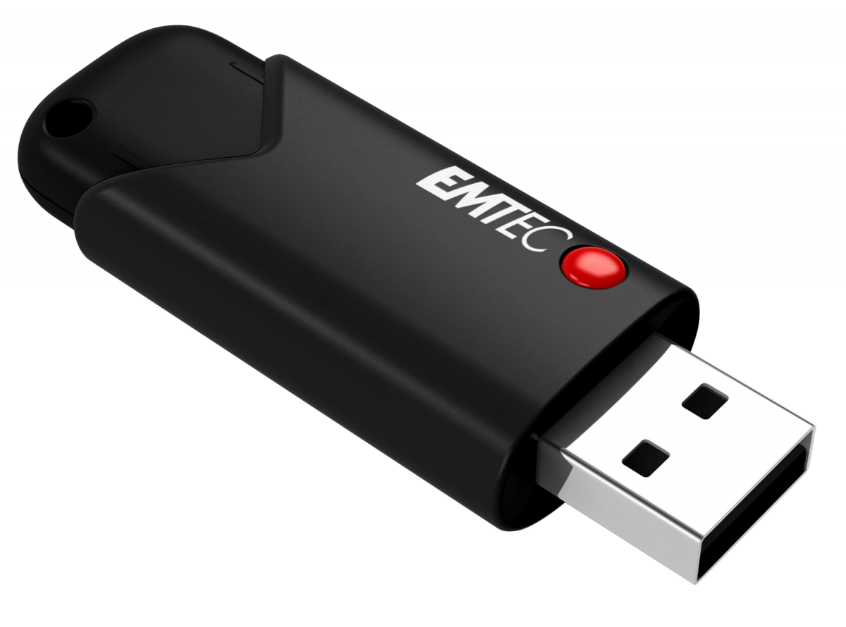 Emtec B120 Click Secure USB-Stick 256 GB USB Typ-A 3.2 Gen 2 (3.1 Gen 2) Schwarz (ECMMD256GB123)