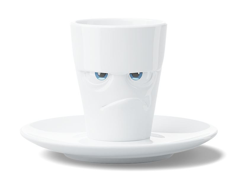 FIFTYEIGHT PRODUCTS Espresso Mug mit Henkel 80 ml Grummelig Weiß